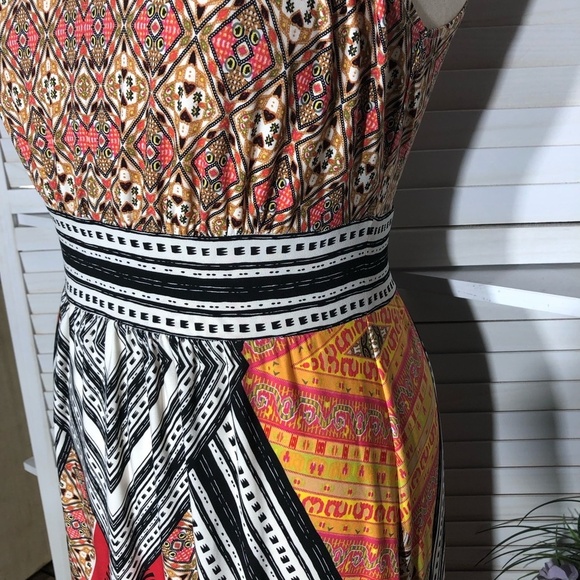 London Times Maxi Dress Halter Boho Paisley Multicolor Women's 14 - Picture 9 of 14